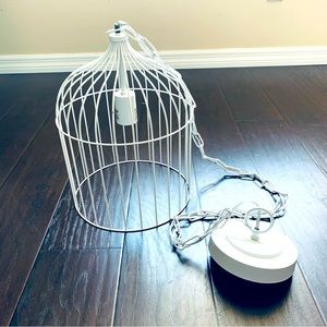 Pillowfort by TARGET White Cage Pendant Ceiling Light Chandelier - Single Bulb